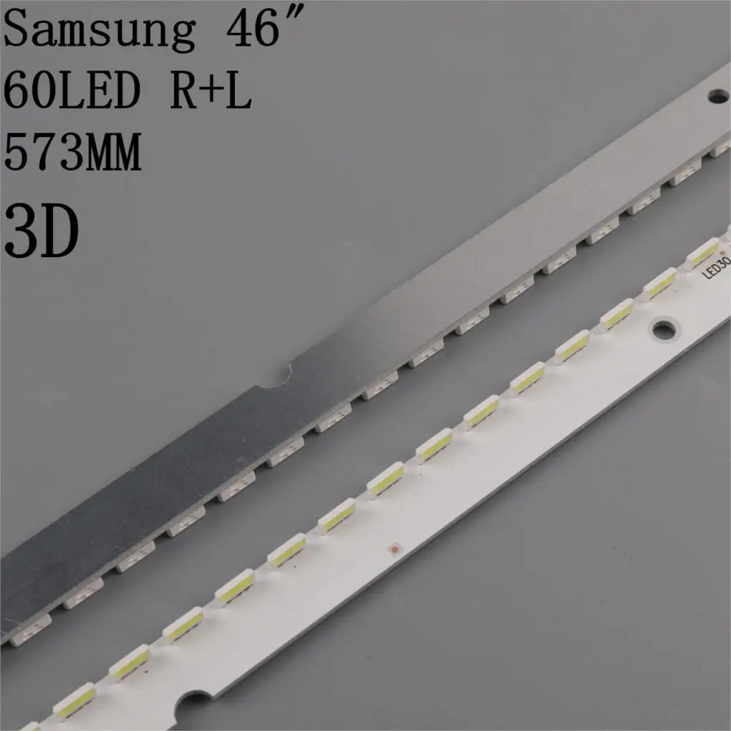 New Kit 2 PCS 60LED 572mm LED Backlight strip For Samsung UA46ES5500R SLED 2012SVS46 7032NNB LEFT60 RIGHT60 3D