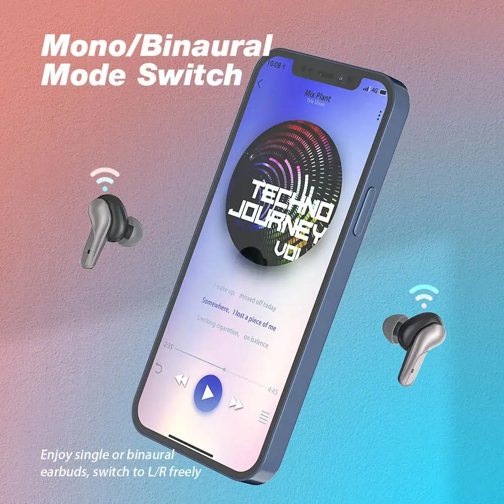 للبيع BlitzWolf AIRAUX AA-UM4 برو TWS بلوتوث-متوافق سماعة HIFI سماعات أذن استريو 10 مللي متر سائق الديناميكي باس التحكم باللمس سماعة