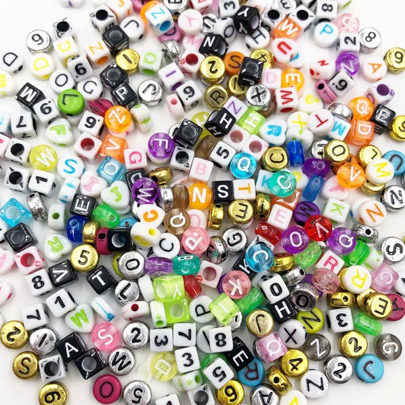 50pcs Alphabet Beads Mixed Letter For Bracelet Accessories DIY Jewelry | Дом и сад