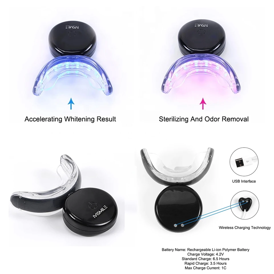 Отбеливание зубов IVISMILE со светодиодной подсветкой отбеливатель для домашнего