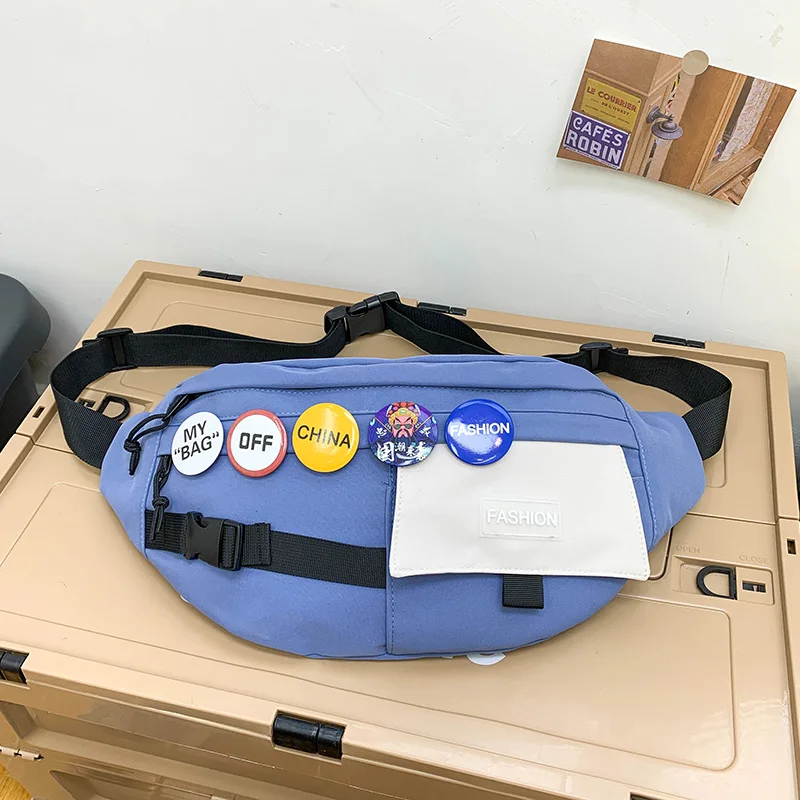

Холщовая поясная сумка унисекс, вместительная бананка для телефона, растягивающаяся цветная сумочка на талию