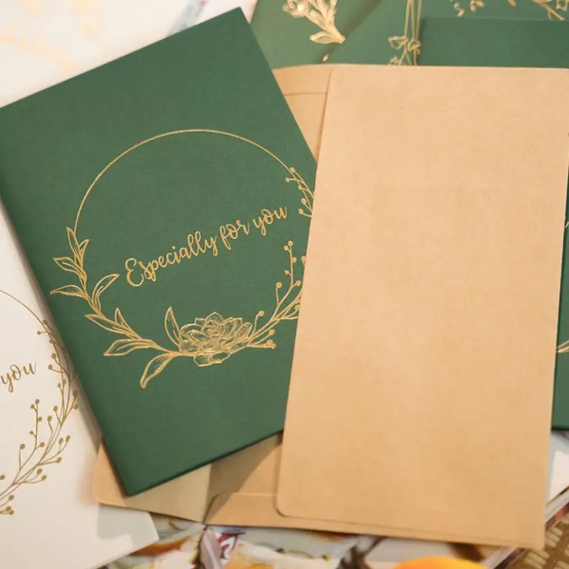 10 шт./лот бронзовая гирлянда печать бумажная подарочная карта простой ретро