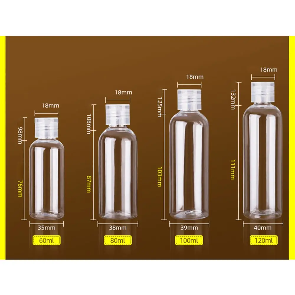 1/3/5Pcs Transparent Empty Travel Bottle Makeup Container Cosmetic Lotion Refillable Squeeze Jar Shampoo Shower Gel Bottle images - 6