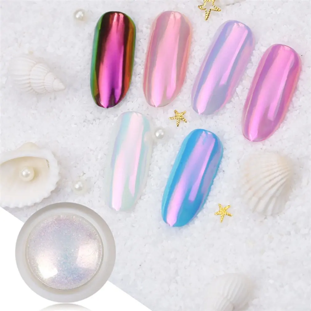 Блестящий титановый порошок для ногтей зеркальная мука зеркальный супер тонкий