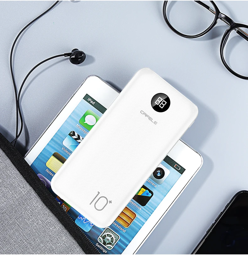 Cafele usb type C внешний аккумулятор 10000 мАч Внешний аккумулятор портативное зарядное устройство для iPhone xiaomi samsung 10000 мАч повербанк