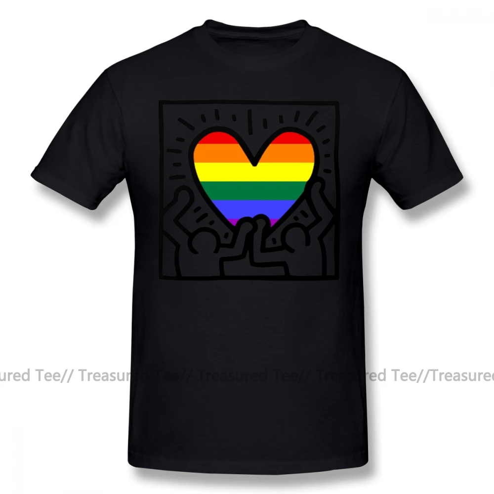 Keith Haring, футболка, Keith Haring, Gay Version 1, футболка с принтом, 100 хлопок, Мужская футболка, короткий рукав, отличная футболка