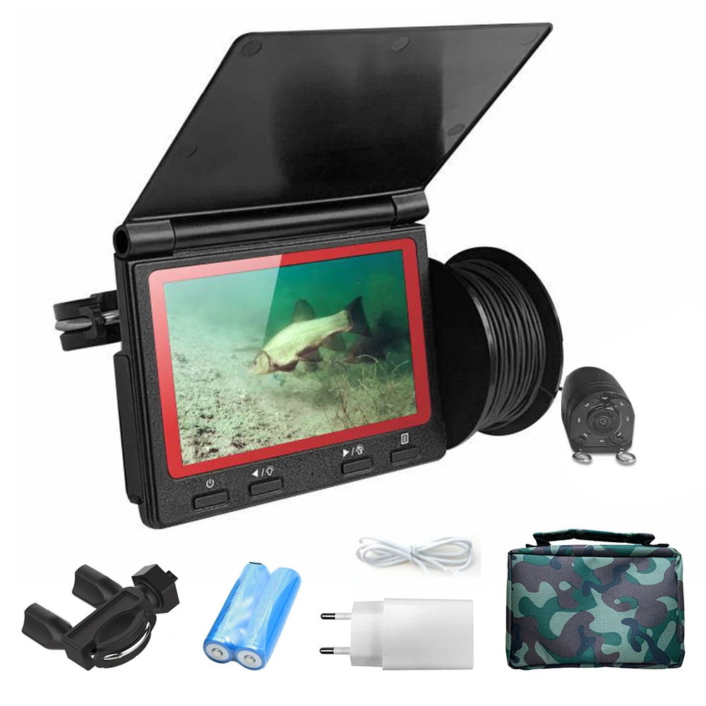 4 3 inch монитор 1000TVL Рыболокаторы подводная рыбалка Камера 180 градусов