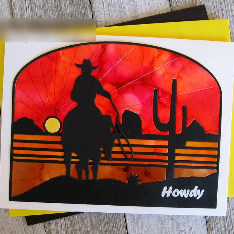 Новинка 2021 металлические пресс-формы в форме ковбойской лошади и силуэтов