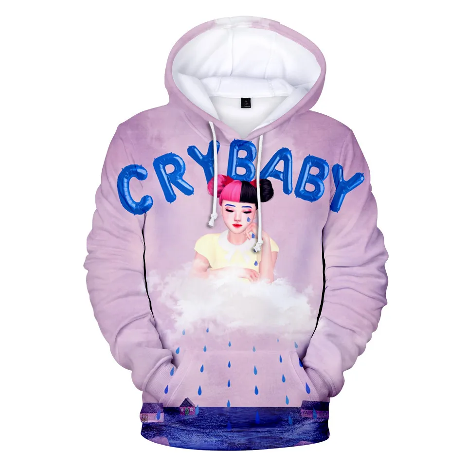 

kids 3D hoodies cry baby melanie martinez sweatshirts coat boys girls 3 to 14 years harajuku cartoon male 3d hoodies female Tops