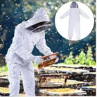 Костюм пчеловода WJ901, хлопковый костюм пчеловода с защитной вуалью, капюшоном и шляпой, костюм пчеловода