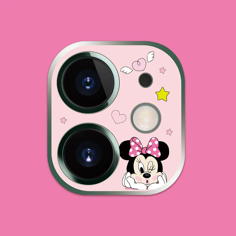 

Disney Cartoon Stitch Mickey Minnie Camera Protector Case for Iphone 12 Camera Film for Iphone 11 ProMax Lens Protective Film
