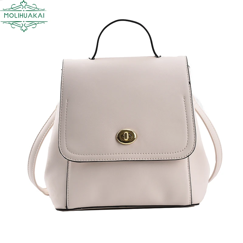 

Ladies Retro Soft Leather Backpack Girl Stylist Flip Bag Casual Sac A Main Large Capacity Female Student School Sac Travel Bags