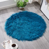 long hairy round floor rugs for living room sofa area carpets solid color bedroom floor carpet coffee table floor mat washable