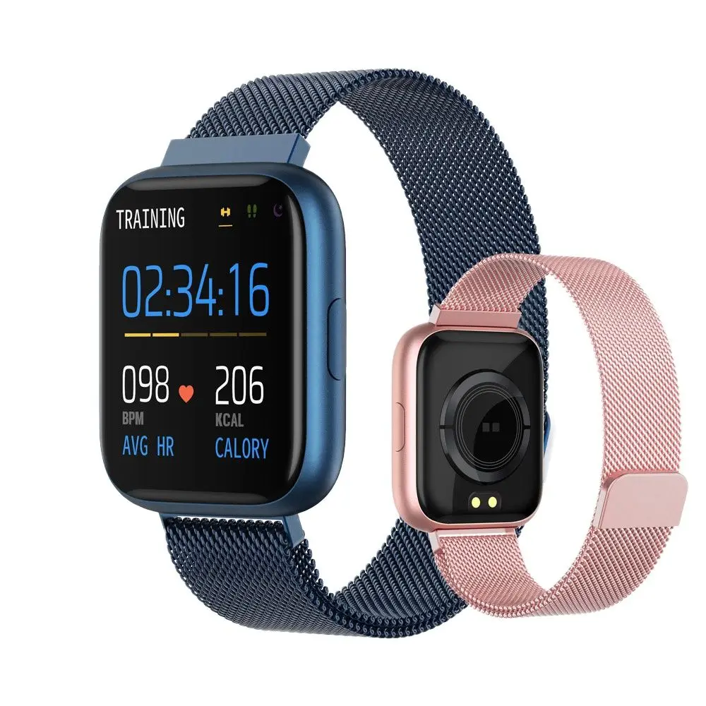 Смарт часы P6 мужские женские водонепроницаемые фитнес трекер поддержка сменный