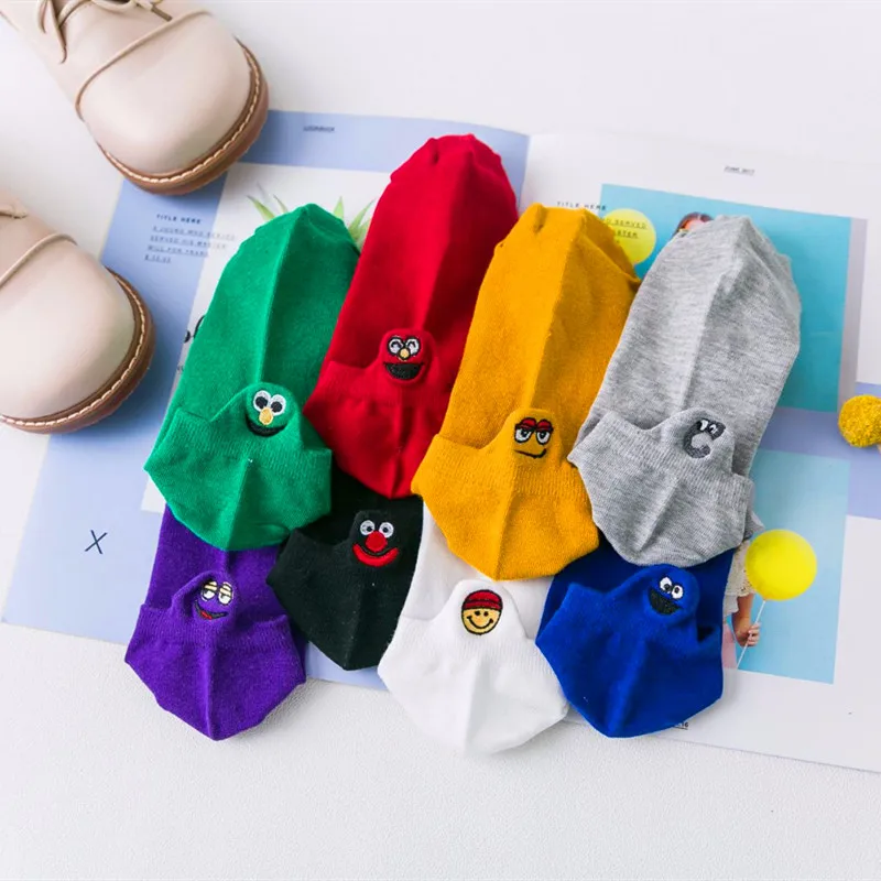 1 пара женские хлопковые носки с вышивкой | Женская одежда