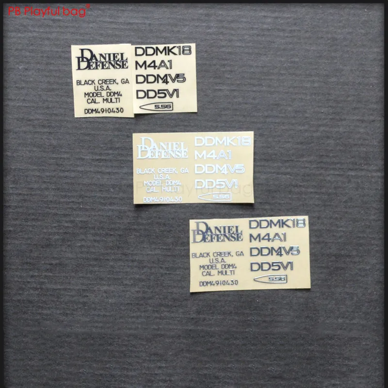Outdoor CS DDMK18 Metal Stickers for M4 gel ball blaster DIY metal sticker Jinming 10 SCAR416 AK L65