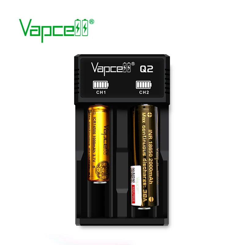 Зарядное устройство Vapcell Q2 Простой Умный 2 слота 1 А Micro USB светодиодный индикатор