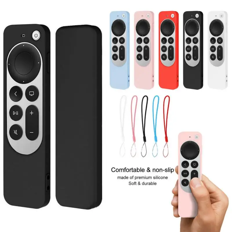 Silicone Protective Remote Control Covers For Apple TV 4K For Apple TV Siri Remote 2nd Generation Non-slip Durable Remote Case