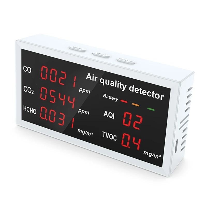 

Цифровой дисплей Крытый/Открытый CO CO2 HCHO детектор TVOC CO2 детектор газа