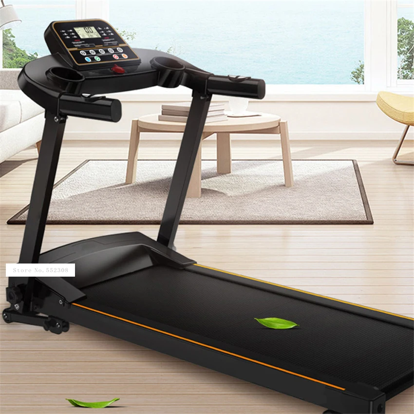Бесшумная беговая дорожка с поручнями электрическая складная машина домашнее