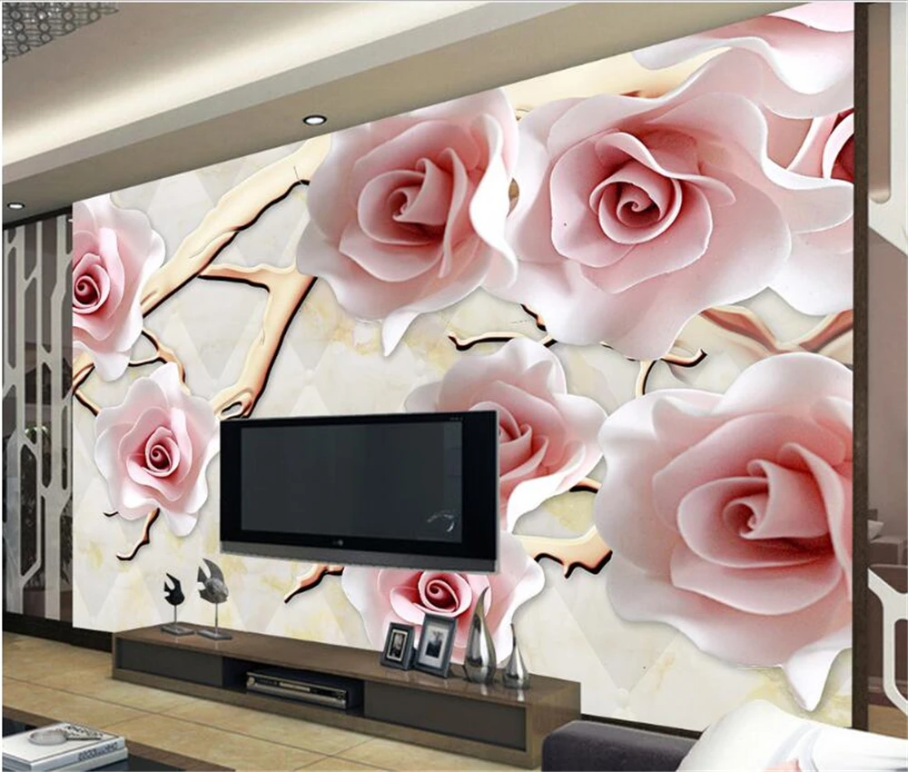 Большой индивидуальный заказ фантастическая Роза 3D мягкая сумка фотообои ТВ фон