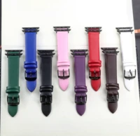 black buckle watch band for apple watch leather strap loop strap replacement 38 40mm 42 44 mm for iwatch series 54321