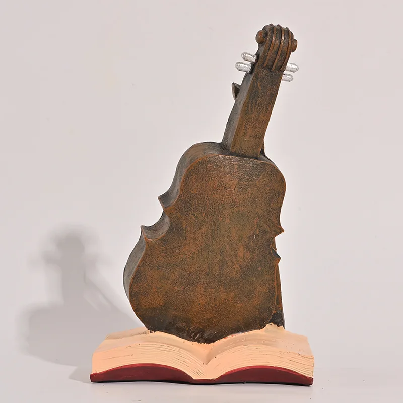 Скандинавские креативные смоляные скрипки и часы аксессуары для гостиной