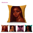 Стильная футболка с изображением персонажей видеоигр в африканском стиле платье принцессы для девочек, модная черная Женская симпатичная в африканском стиле: женские культурных Подушка Чехол для декоративная подушка для дивана крышка