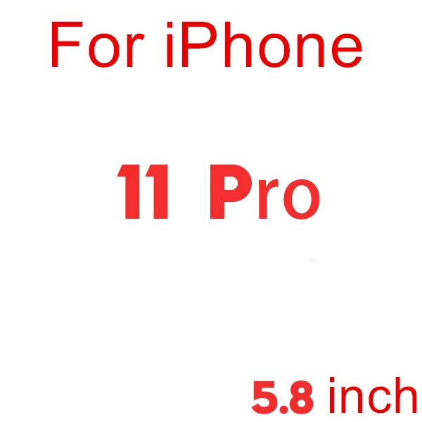 For 11 Pro (5.8) Переднее и заднее 2 шт. закаленное стекло для iPhone 8, 7, 6, 6S Plus, Защита экрана для iPhone XS 11 Pro Max X, XR, 5, 5S, SE, защитная пленка - Цвет: For 11 Pro (5.8)