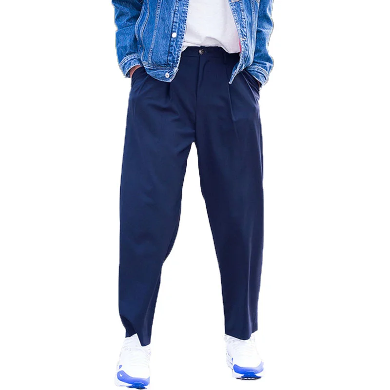 

pants Men's 2021 summer double pleated star same loose Harem Pants Capris rob pants tapered pants