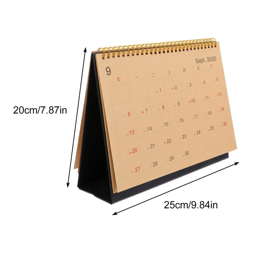 

1pc Simple Desktop Calendar 2021 Calendar Daily Schedule Planner Desk Calendar