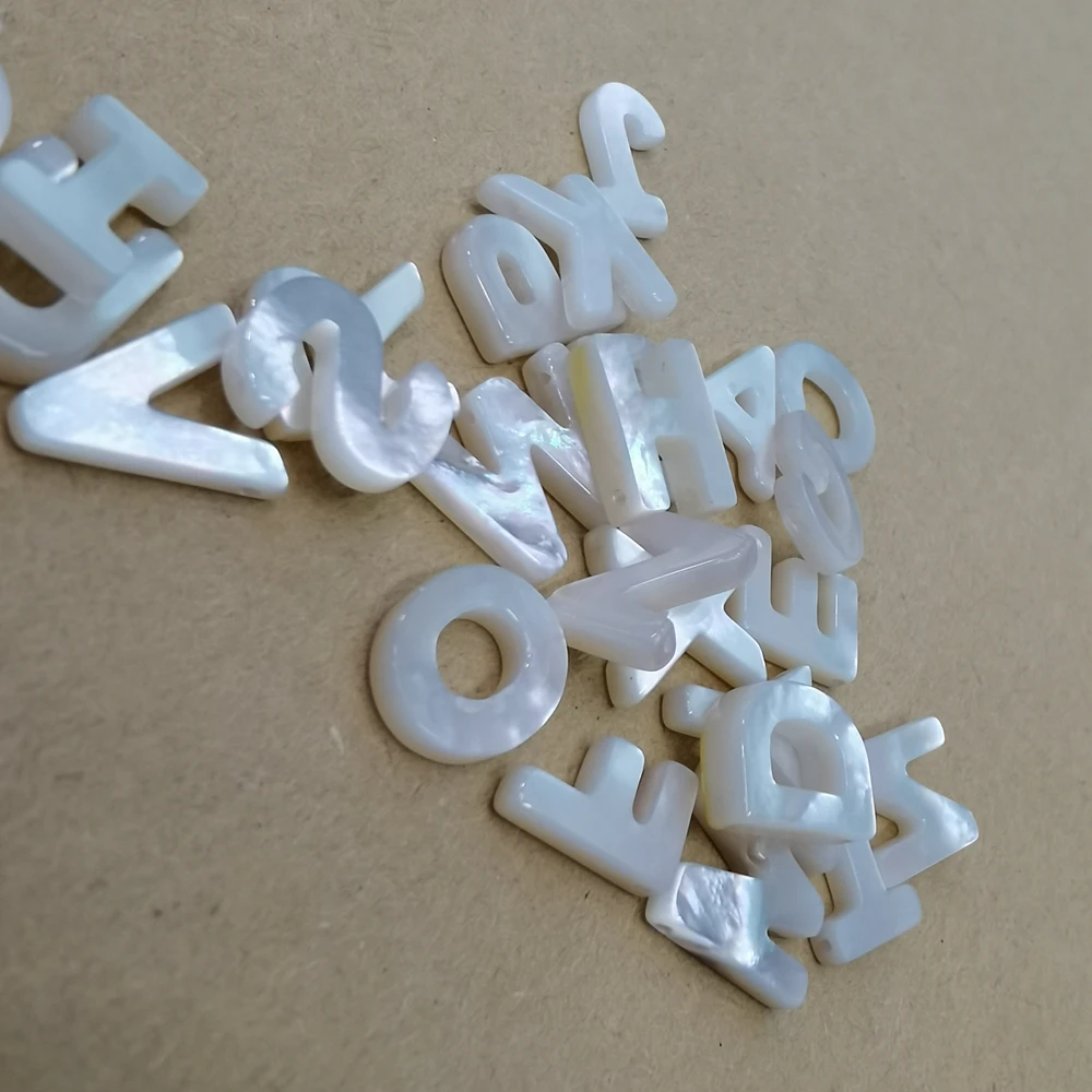 Бусины Из Натуральной перламутровой бусины из ракушек буквы для изготовления