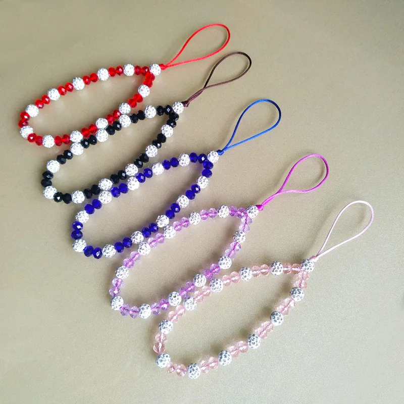 

New mobile phone chain lanyard short anti-skid chain mobile phone lanyard cool crystal key chain mobile phone shell lanyard