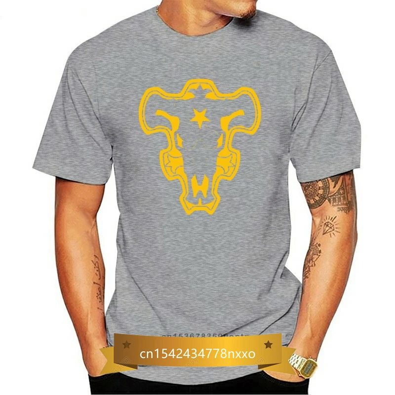 

Anime Black Clover T Shirts Tops Men Shirt Unisex Cotton Mans Black Bull Squad Worn Logo T-Shirt Printing Men T-Shirt Loose