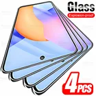 4 шт. закаленное стекло для Honor 10X Lite 9X 10 9X20 Light On Honer 10i 30i 20s 8X 8A 8C 8S 9A 9S 9C Защитная пленка для экрана