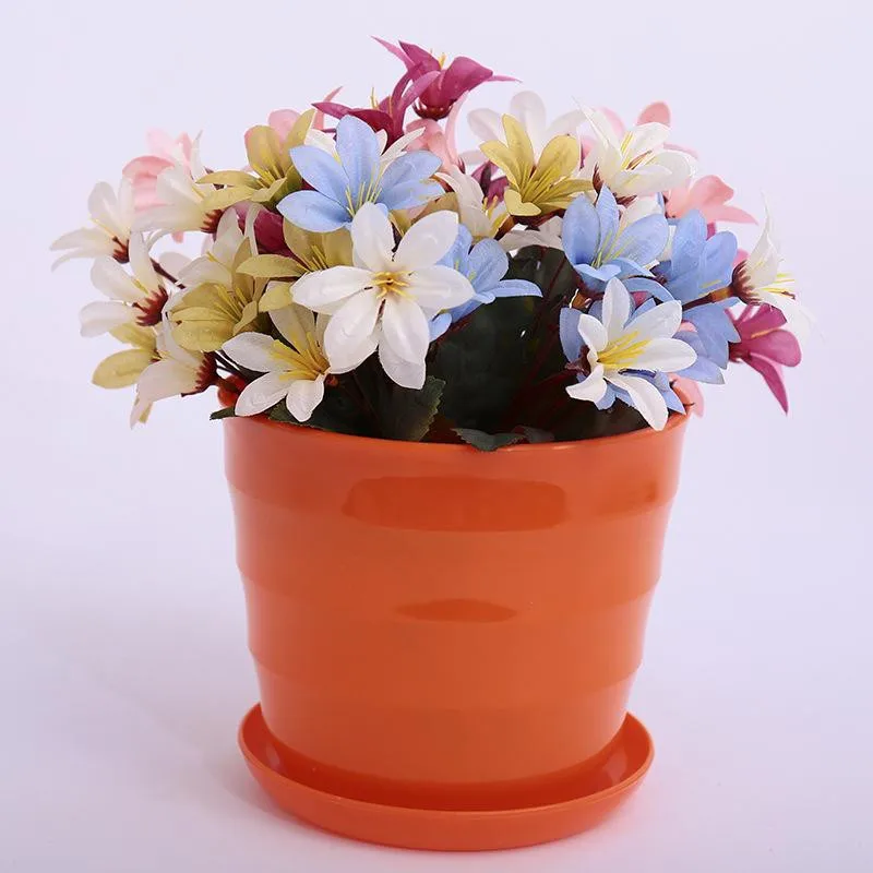 Цветочный горшок Квадратный пластиковый плантатор садовый стол домашний декор