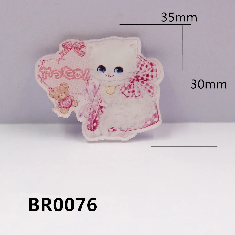 BR0072 1 шт. с плоской задней частью и акрил cat バレエシューズ カワイイbrooch декоративные