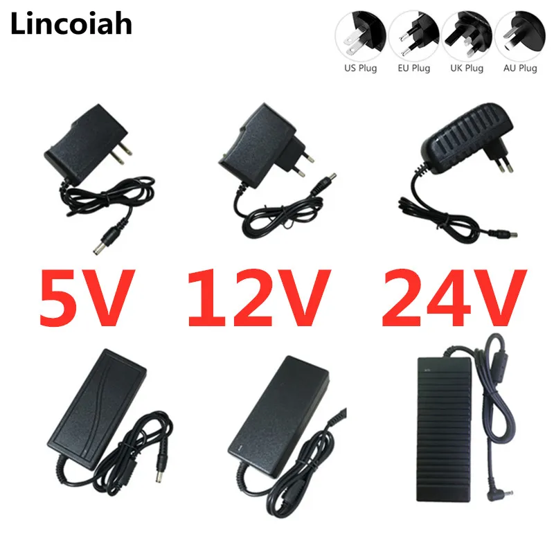 5 12 24 V Volt Transformer Adaptor For Lighting Led Strip Lamp Cctv Camera