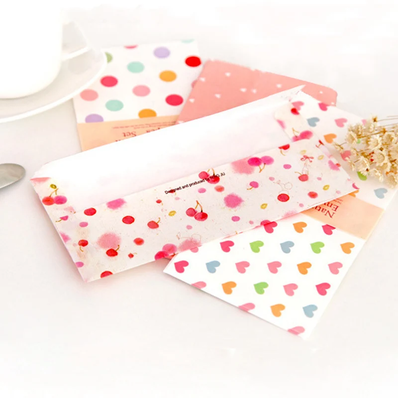5 шт./лот корейские романтические конверты с рисунком конфет подарки на день