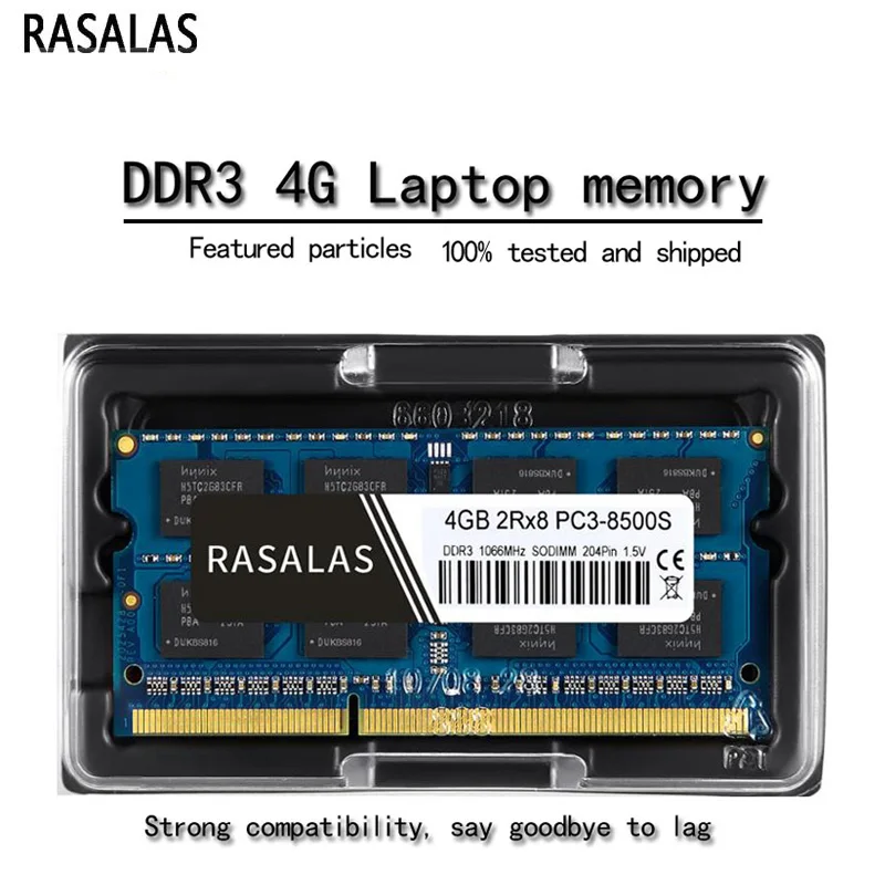 Rasalas Новый 4GB/8 GB/G Oперативная Nамять DDR3 1066 МГц SO DIMM Тетрадь Оперативная память 1 5 v