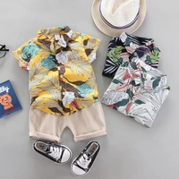 summer cotton baby boy clothing sets formal infant 1 year birthday party clothes suit t shirtpant childrens cloth sets