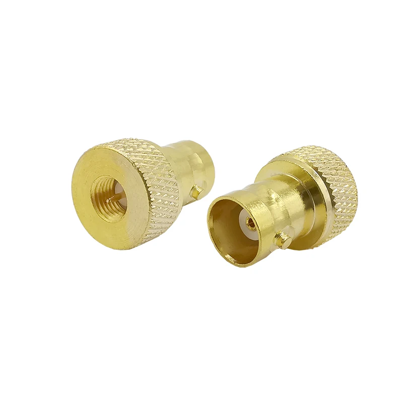 

ALLISHOP 100 Pcs BNC Female Jack to SMA Male Jack RF Coax Adapter convertor Straight Goldplated Gold-plated Antenna Adapter