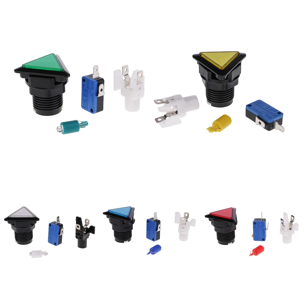 Треугольная аркадная машинная игровая кнопка со светодиодной подсветкой | Спорт