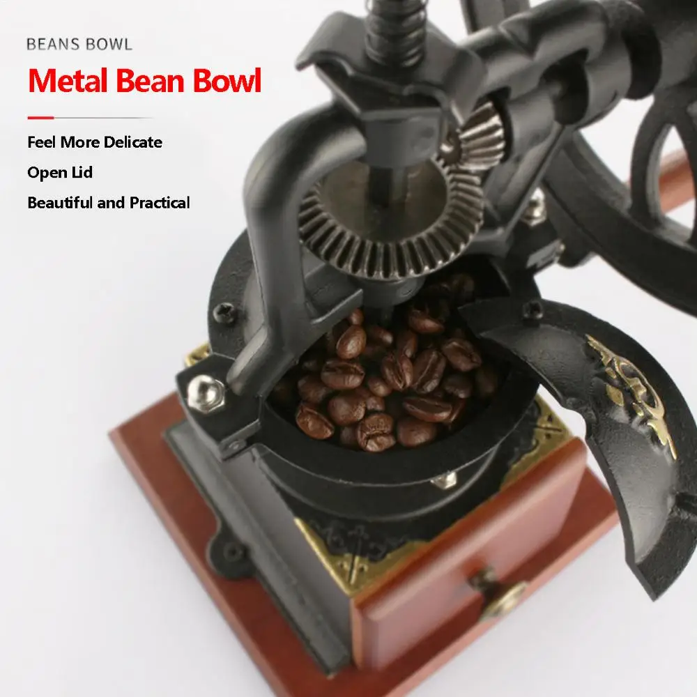 2020 Классическая большая Коммерческая кофемолка в стиле ретро ручная