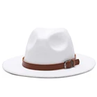 Фетровая шляпа-федора, с широкими полями, для мужчин, женщин, мужчин, шляпа с пряжкой для вечерние мня, 2020, вечерняя деловая шляпа красного, черного цвета, мягкая фетровая шляпа в джазовом стиле