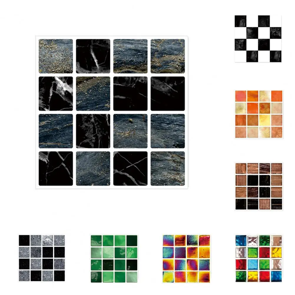 10 шт./компл. водонепроницаемые самоклеящиеся 3d-мозаичные наклейки для плитки