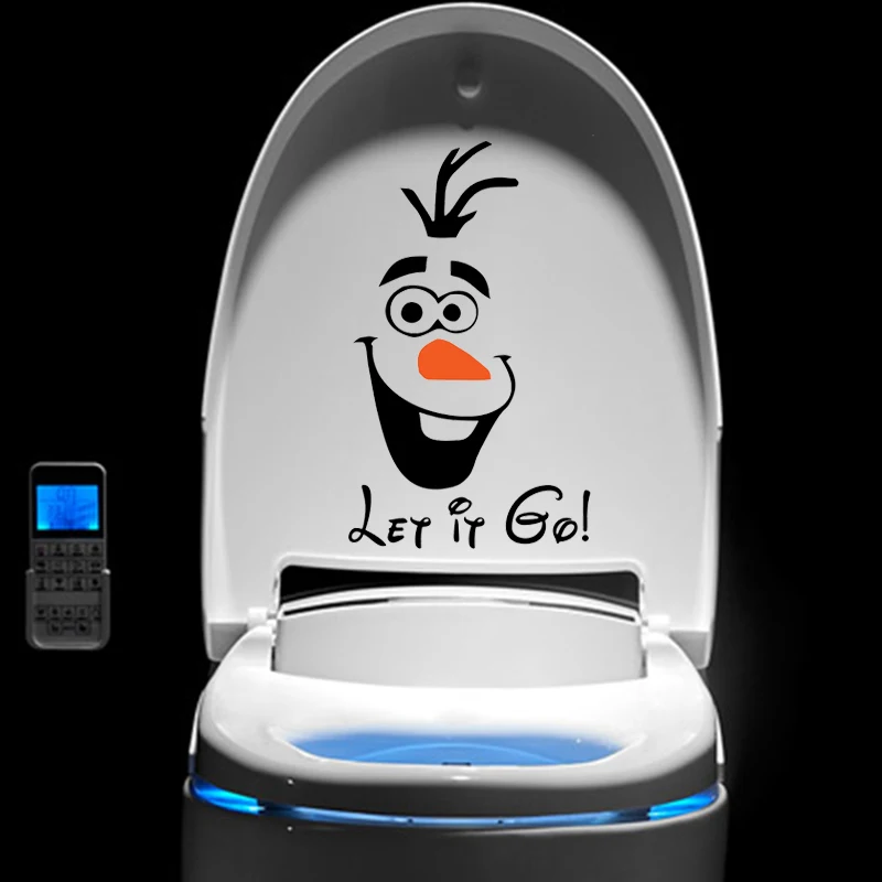 Виниловая настенная живопись снеговик Олаф из мультфильма Let It Go декор для