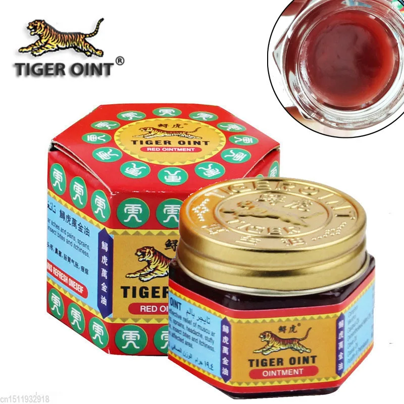 

100% Original Red Tiger Balm Ointment Thailand Painkiller Lion Balm Muscle Pain Relief Ointment Soothe itch 19.5g