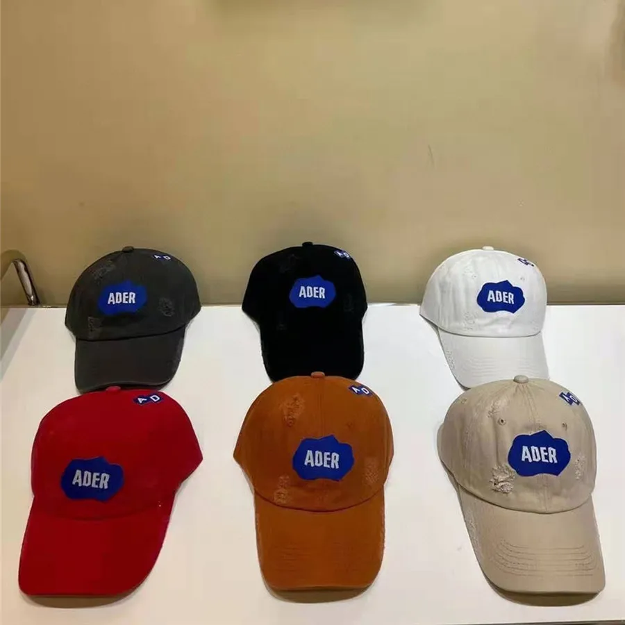 

ADER ERROR Baseball Cap Hats Men Women Unisex Embroidered Logo Ripped Adererror Caps Hat