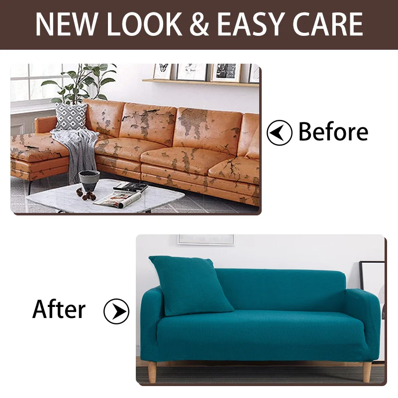 

Pure color jacquard 1-seater/2-seater/3-seater/4-seater velvet cover sofa cover.
